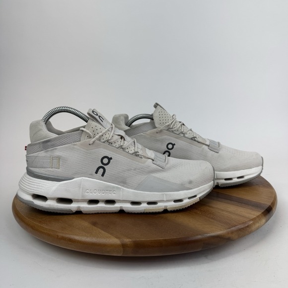 Womens On Cloudnova 2 White Mesh Athletic Running Sneakers Shoes Size 10 M GUC - Picture 1 of 16